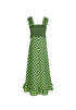 Ganni Checked  Seersucker Midi Dress, front view