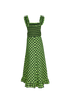 Ganni Checked  Seersucker Midi Dress, back view