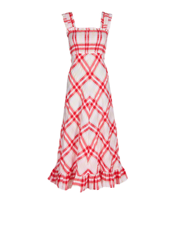 GANNI Checked Seersucker マキシドレス　コーヒーブラウン 楽天市場】GANNI ガニー ワンピース Seersucker Check U-neck