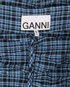 Ganni Mini Check Ruched Dress, other view