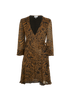 Ganni Animal Print Smock Dress, £80, Clothing, Black/Brown, Viscose, Front view