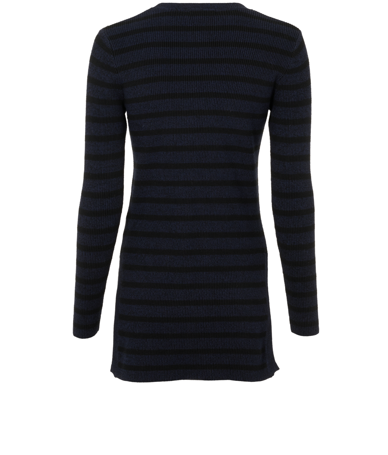 Ganni Striped Jumper Dress, &pound;65, Clothing, Navy, Cotton, Back view