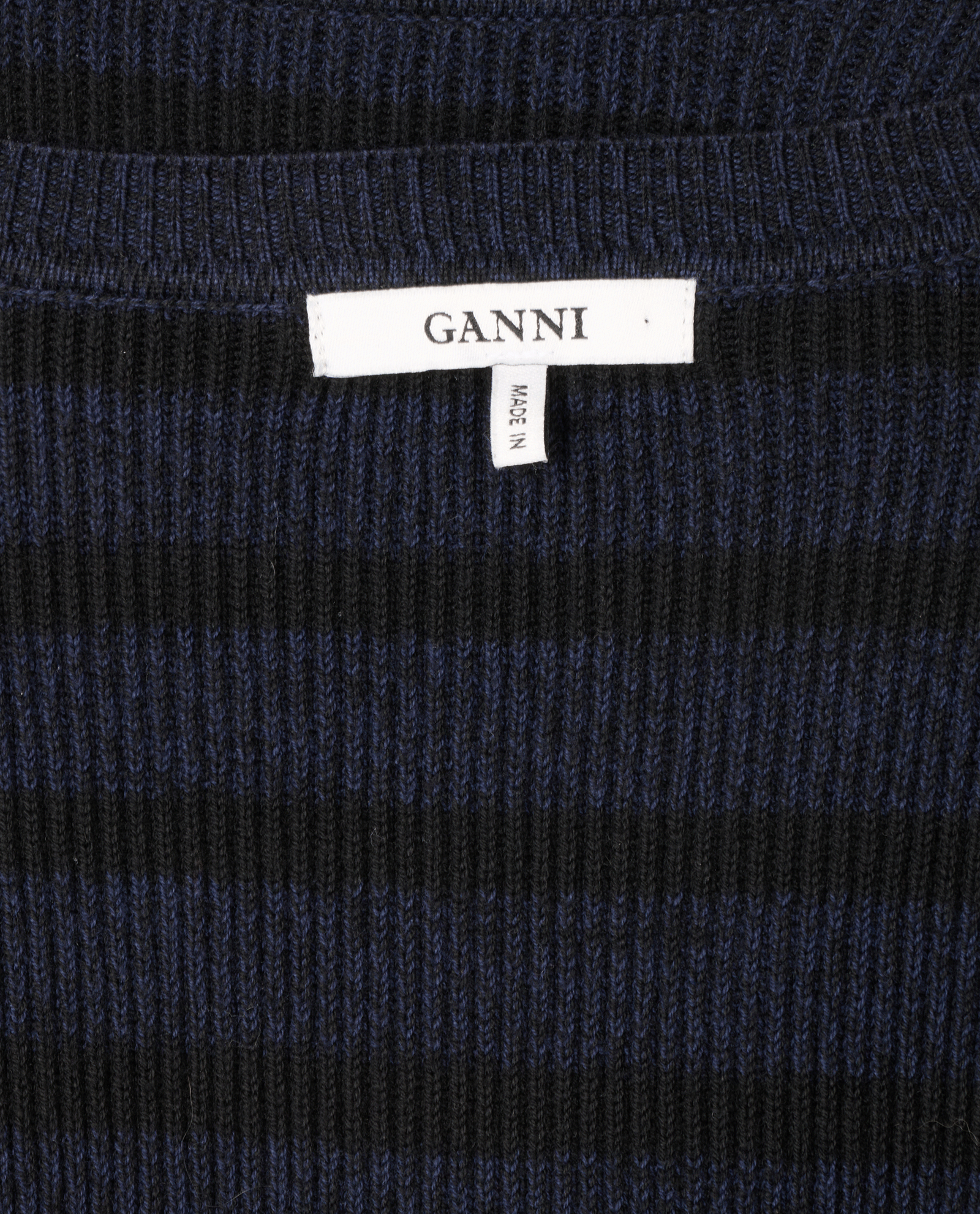 Ganni Striped Jumper Dress, &pound;65, Clothing, Navy, Cotton, Other view