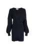 Ganni Melange Knit V-Neck Mini Dress, front view