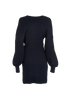 Ganni Melange Knit V-Neck Mini Dress, back view