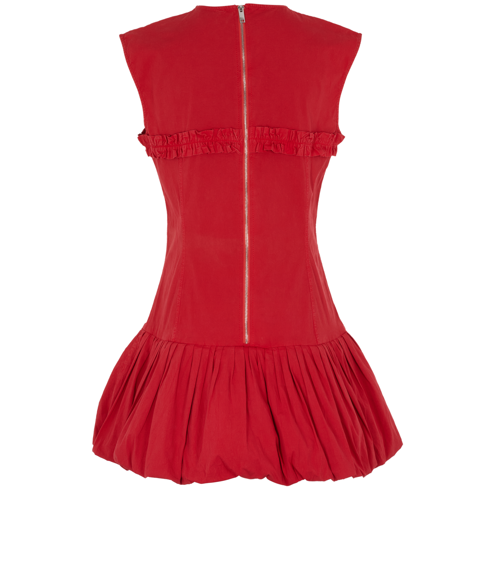 Ganni Sleeveless Dress, &pound;70, Clothing, Red, Cotton, Back view