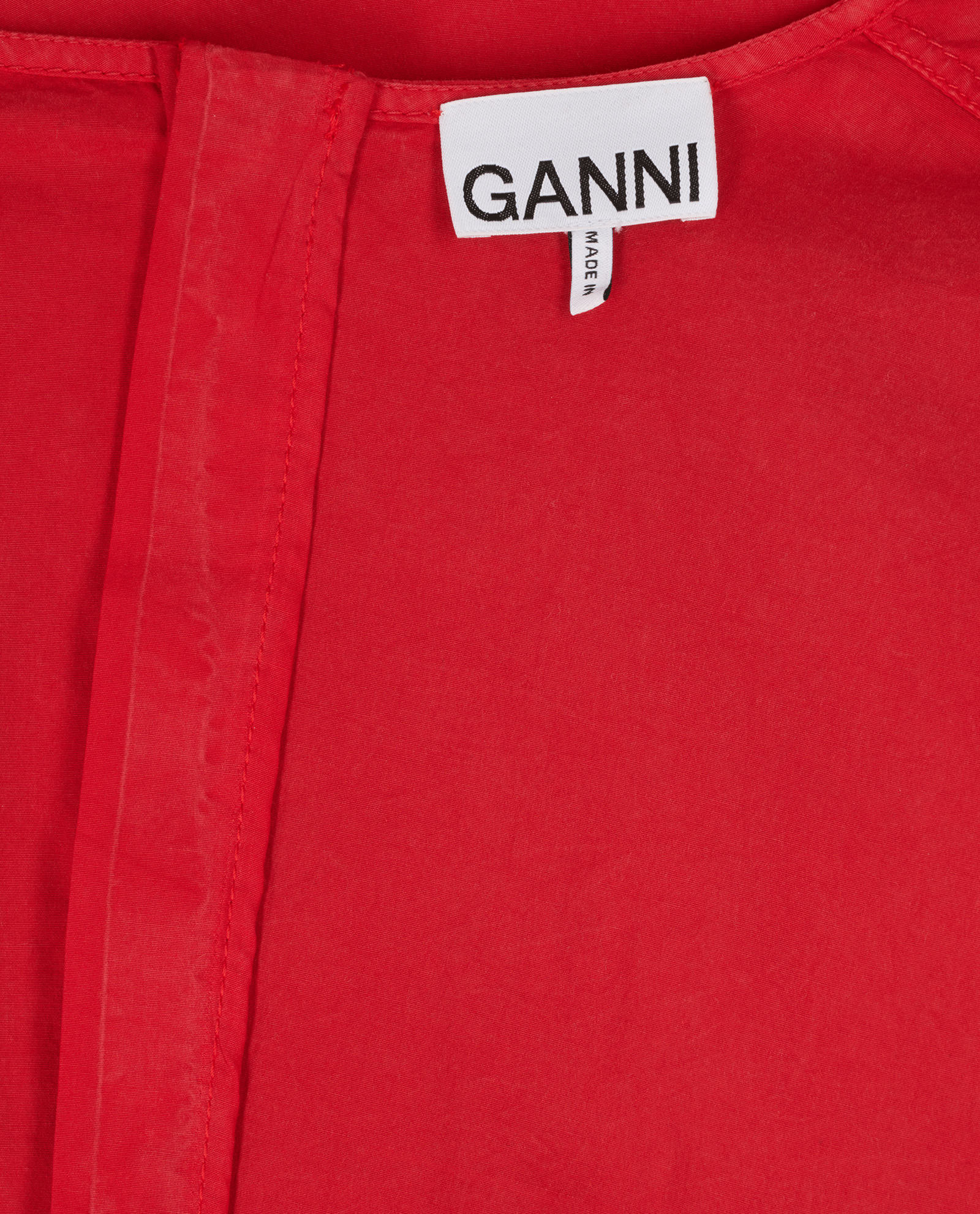 Ganni Sleeveless Dress, &pound;70, Clothing, Red, Cotton, Other view