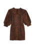 Ganni Leopard Mini Dress, back view