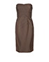 Gianni Versace Strapless Structured Dress, front view