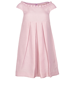 Giambattista Valli Beaded Neck Dress, Silk, Pink, 14