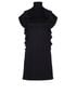 Givenchy Ruffle Mini Shift Dress, &pound;175, Clothing, Black, Viscose, Front view
