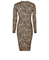 Givenchy Leopard Print Jersey Dress, back view