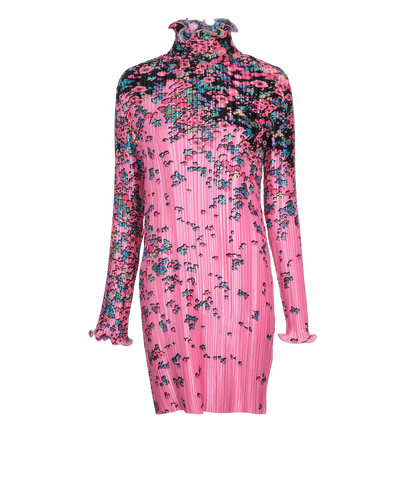 Givenchy Floral-Print Pleated Mini Dress, front view