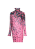 Givenchy Floral-Print Pleated Mini Dress, front view