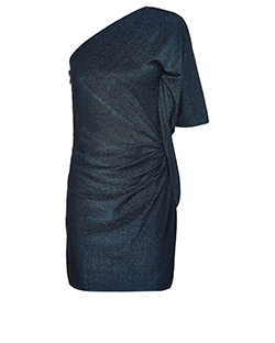 Gucci Cold Shoulder Mini Dress, Viscose, Blue/Black, S, 2*