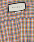 Gucci Crochet Collar Check Shirt Dress, &pound;200, Clothing, Blue/Red/Yellow, Cotton, Other view