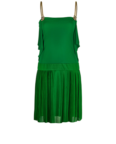 Gucci Chain Strap Pleated Dress, front view