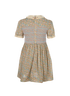 Gucci Rave Like You Are Five Babydoll Dress, &pound;295, Clothing, Beige, Cotton, Back view
