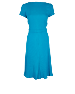 Gucci Vintage Midi Dress, Silk, Blue, UK6, 3*