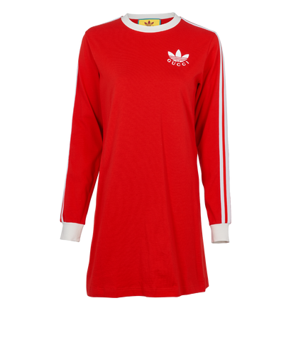Gucci x Adidas T-Shirt Dress, &pound;150, Clothing, Red, Cotton, Front view
