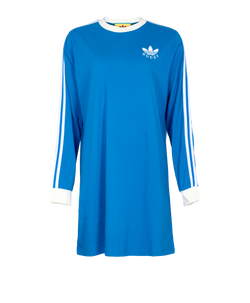 Gucci x Adidas Mini Dress, Cotton, Blue, Sz XXL, 4*