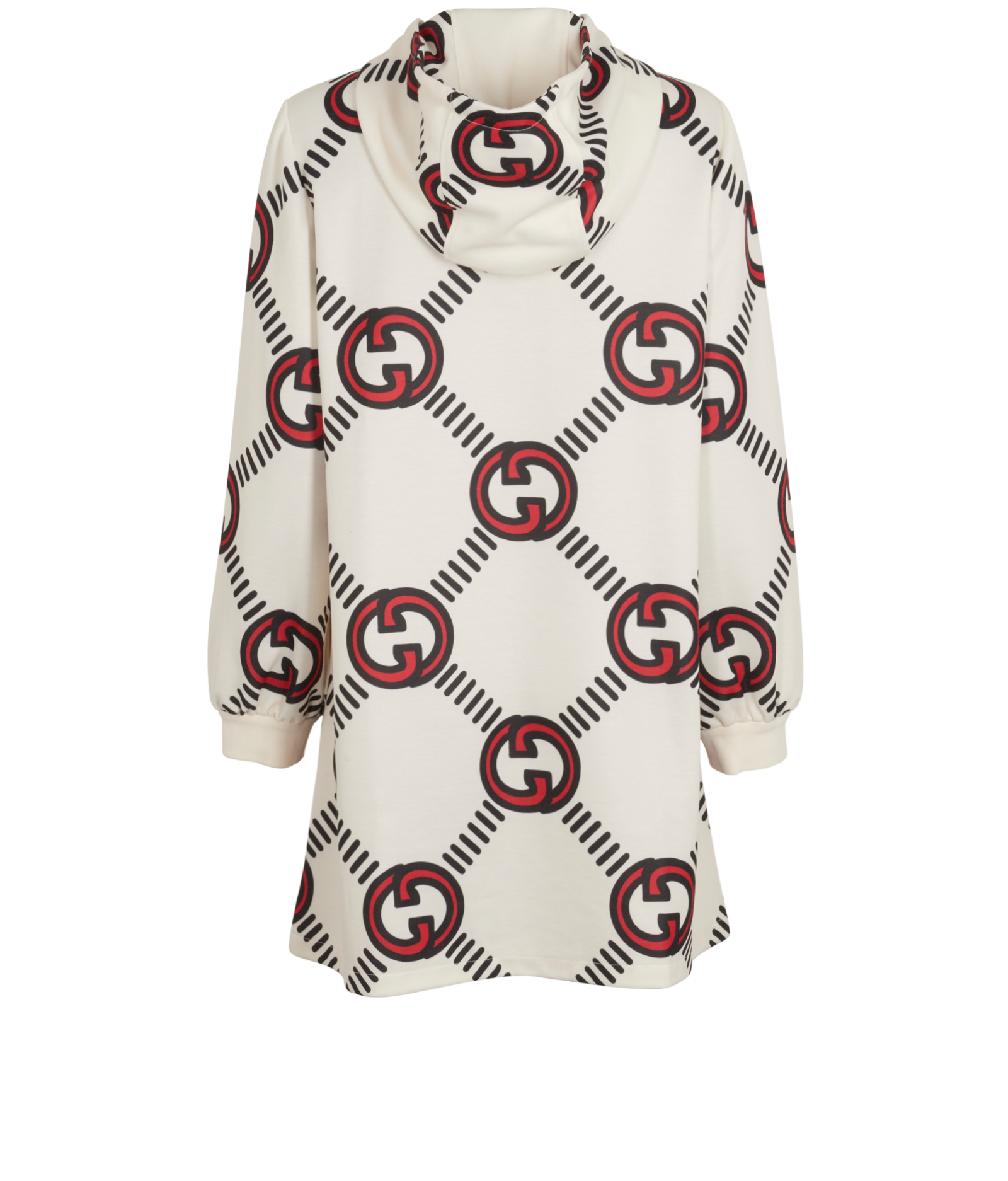 Gucci Interlocking G Hooded Dress, &pound;320, Clothing, Cream, Cotton/Polyester (Polymer), Back view
