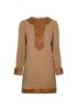 Gucci GG Jacquard Mini Dress, &pound;650, Clothing, Beige/Brown, Leather/Linen, Front view