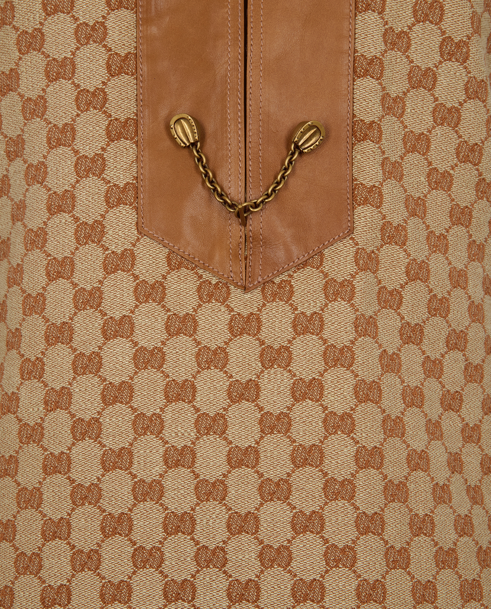 Gucci GG Jacquard Mini Dress, &pound;650, Clothing, Beige/Brown, Leather/Linen, Other view