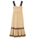 Gucci Lace Trimmed Dress, &pound;395, Clothing, Beige/Black, Cotton, Front view