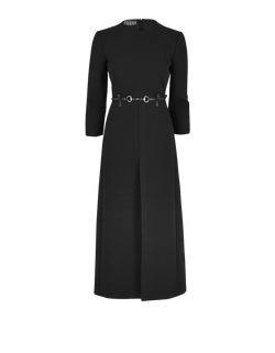Gucci Horsebit Crepe Dress, Cotton, Black, UK 6, 3*
