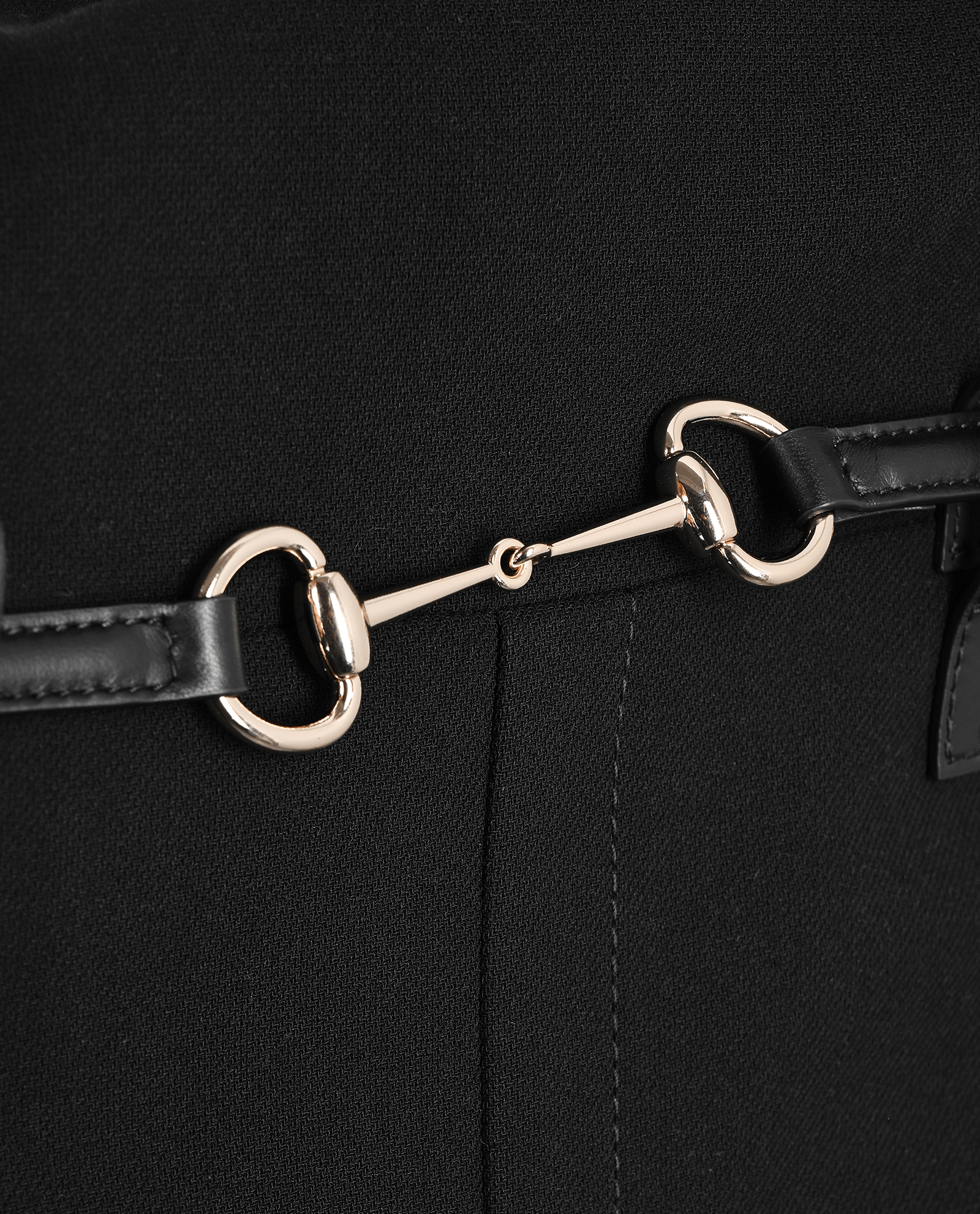 Gucci Horsebit Crepe Dress, &pound;450, Clothing, Black, Cotton, Other view