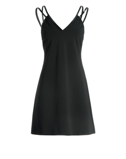 Gucci Crystals Square G Mini Dress, &pound;550, Clothing, Black, Polyester Mix/Viscose, Front view