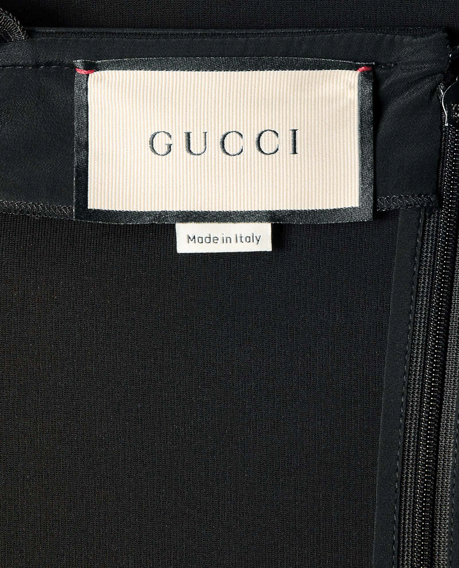 Gucci Crystals Square G Mini Dress, &pound;550, Clothing, Black, Polyester Mix/Viscose, Other view