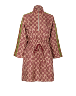 Gucci Dress, Silk, Burgandy Mongram, Sz XL, 3*