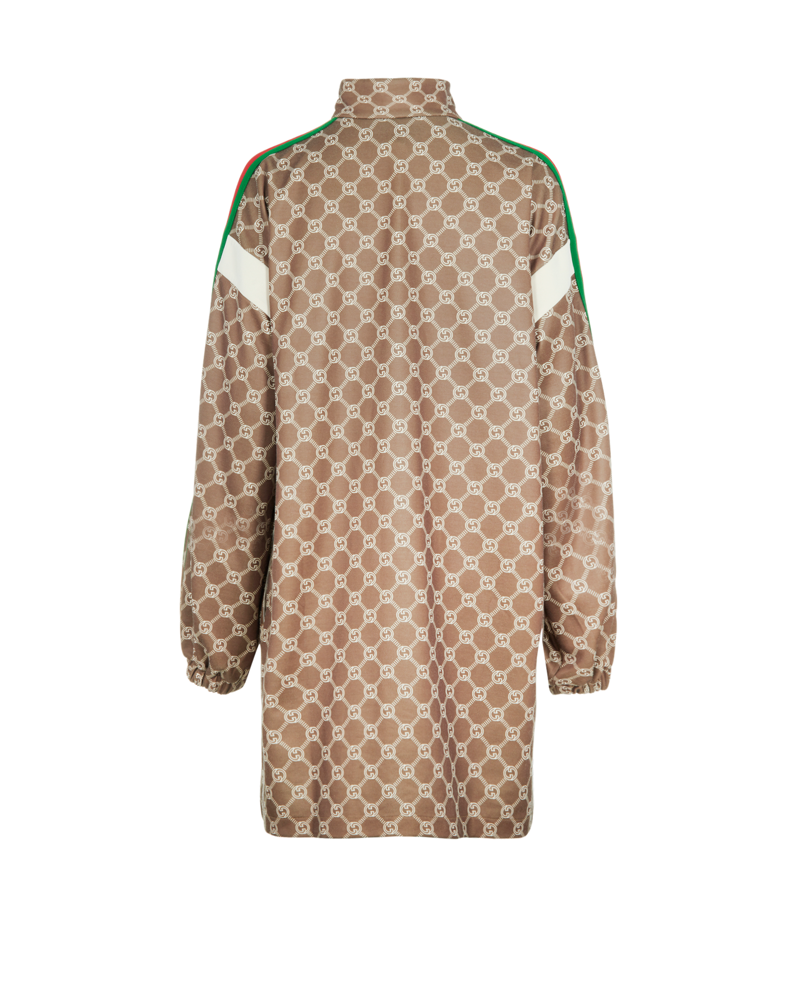 Gucci Interlocking G Dress, &pound;795, Clothing, Brown/Green/Red, Polyester (Polymer), Back view