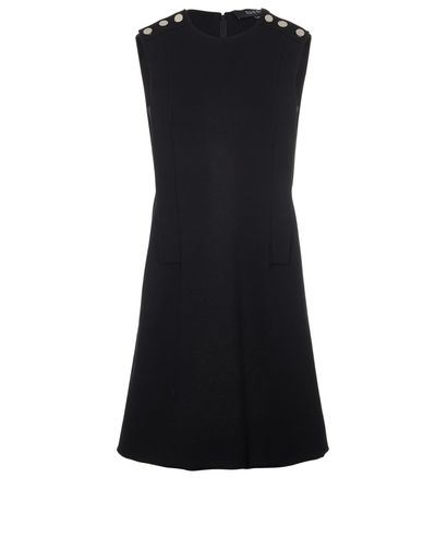 Gucci Black Mini Belted Dress, front view