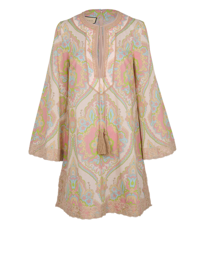 Gucci V Neck Dress, &pound;220, Clothing, Pink, Cotton, Front view