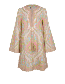 Gucci V Neck Dress, Cotton, Pink, UK10, 2*