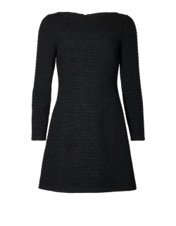 Gucci Metallic Effect Tweed Dress, Wool, Black, UK 10, 3*