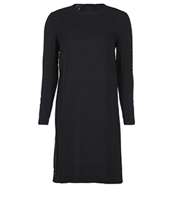 Gucci Sheer Long Sleeve Dress, Silk, Black, 8, 3*