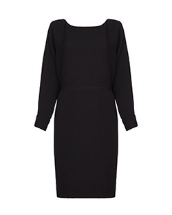 Gucci Crepe Dress, Poly/Silk, Black, UK 14