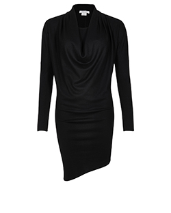 Helmut Lang Long Sleeve Dress, Wool, Black, XS