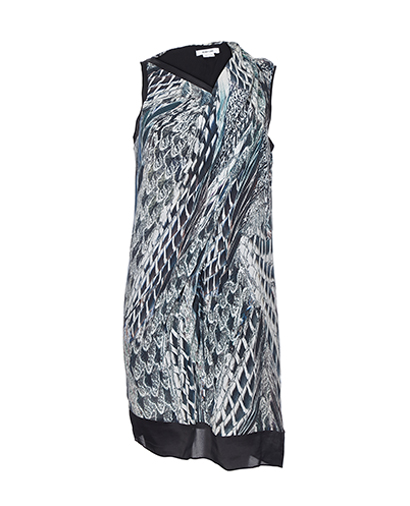 Helmut Lang Print Drape Dress, front view
