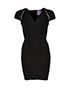 Herve Leger Capped Sleeve Bandage Dress, front view