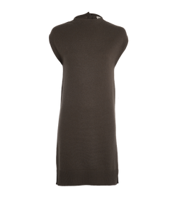 Hermes Perforated H Logo Sleevesless Dress, Cashmere, Khaki, UK 8, 2*