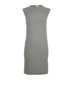 Hermes Knitted Sleeveless Dress, Alpaca, Grey, UK 6, 2*