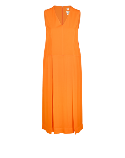 Hermes V-Neck Sleeveless Dress, &pound;250, Clothing, Orange, Silk/Viscose, Front view