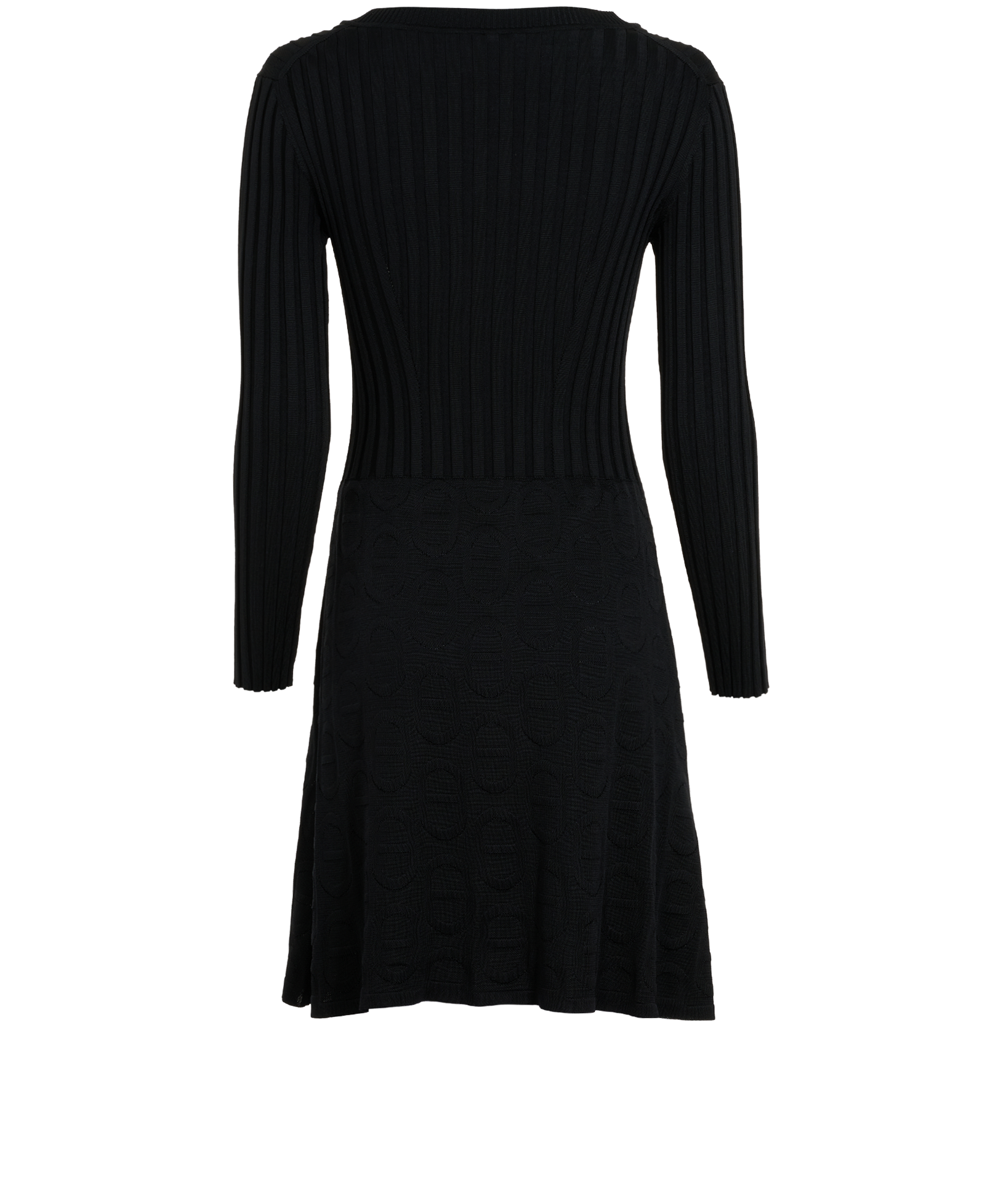 Hermes Long Sleeve Dress, &pound;375, Clothing, Black, Silk, Back view