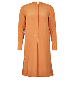 Hermes Vintage Long Sleeve Dress, Silk, Burnt Orange, 12, 2*