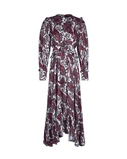 Isabel Marant Jorja Paisley Maxi Dress, Silk/Viscose, Red, UK 8